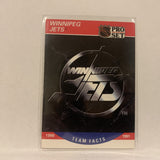#586 Team Card Winnipeg Jets   1990-91 Pro Set Hockey Card A2N