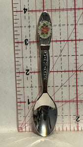 Wild Rose Flower Alberta Canada Souvenir Spoon