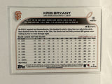 #10 Kris Bryant San Francisco Giants 2022 Topps Opening Day Baseball Card