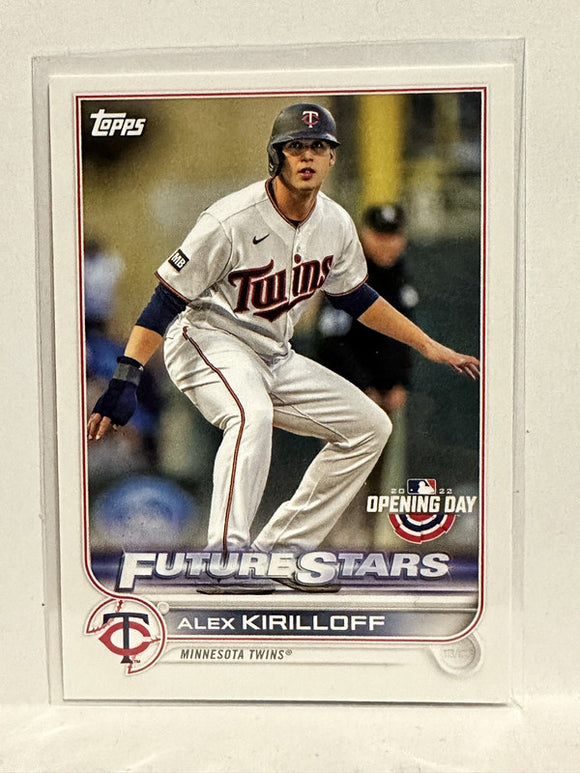 #179 Alex Kirilloff Future Stars Minnesota Twins 2022 Topps Opening Day Baseball Card