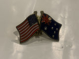 USA New Zealand Friendship Flags Lapel Hat Pin DA