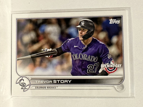 #177 Trevor Story Colorado Rockies 2022 Topps Opening Day Baseball Card