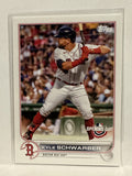 #207 Kyle Schwarber Boston Red Sox 2022 Topps Opening Day Baseball Card