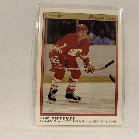 #116 Tim Sweeney Calgary Flames   1991-92 O-Pee-Chee Hockey Card A2O