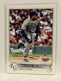 #160 Emmanuel Rivera Rookie Kansas City Royals 2022 Topps Opening Day Baseball Card