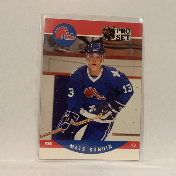 #636 Mats Sundin Quebec Nordiques   1990-91 Pro Set Hockey Card A2O