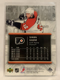#71 Simon Gagne Philadelphia Flyers 2005-06 Upper Deck Rookie Update Hockey Card