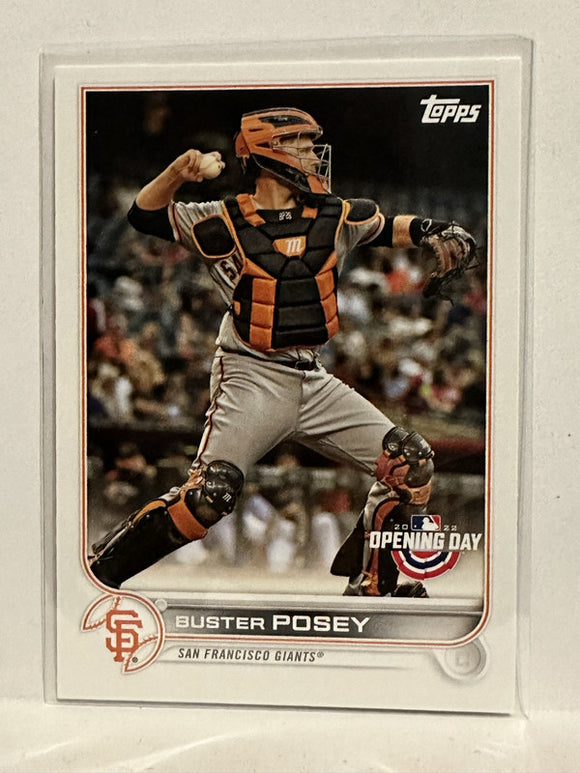 #138 Buster Posey San Francisco Giants 2022 Topps Opening Day Baseball Card