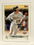 #187 Matt Olson Oakland Athletics 2022 Topps Opening Day Baseball Card