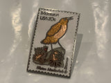 Montana USA 20 Cent Western Meadowlark Stamp Lapel Hat Pin DB