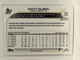 #187 Matt Olson Oakland Athletics 2022 Topps Opening Day Baseball Card