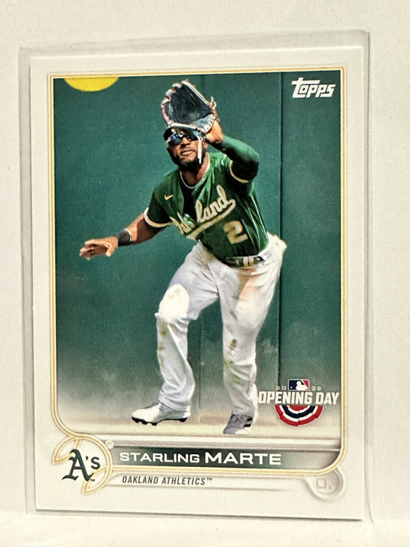 #151 Starling Marte Oakland Athletics 2022 Topps Opening Day Baseball Card