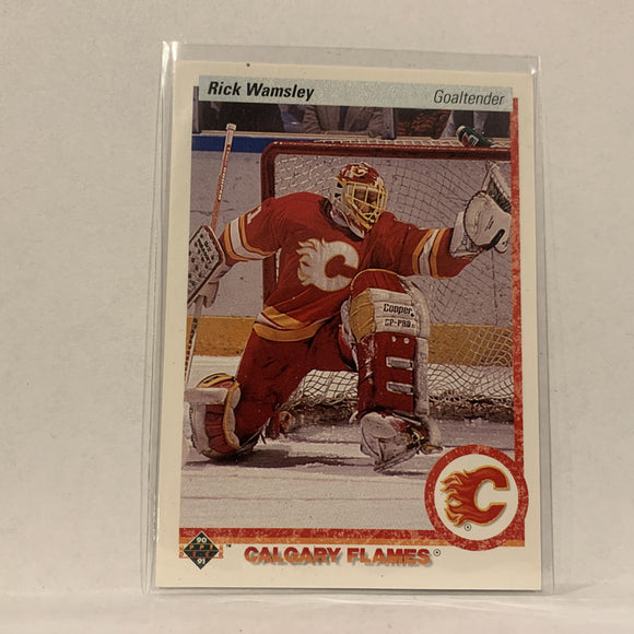 #10 Rick Wamsley Calgary Flames   1990-91 Upper Deck Hockey Card A2P