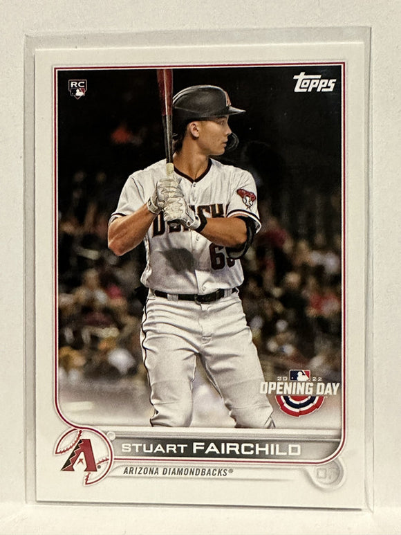 #125 Stuart Fairchild Rookie Arizona Diamondbacks 2022 Topps Opening Day Baseball Card