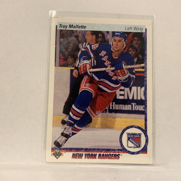 #11 Troy Mallette New York Rangers   1990-91 Upper Deck Hockey Card A2P