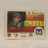 #32 Ron Francis Hartford Whalers   1991-92 O-Pee-Chee Hockey Card A2P