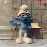 Brainy Smurf peyo 2013 Mcdonalds Smurfs Toy Figure Action Figure AA16