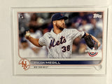 #134 Tylor Megill Rookie New York Mets 2022 Topps Opening Day Baseball Card