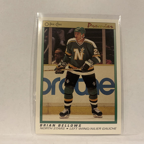 #3  Brian Bellows Minnesota North Stars   1991-92 O-Pee-Chee Hockey Card A2P