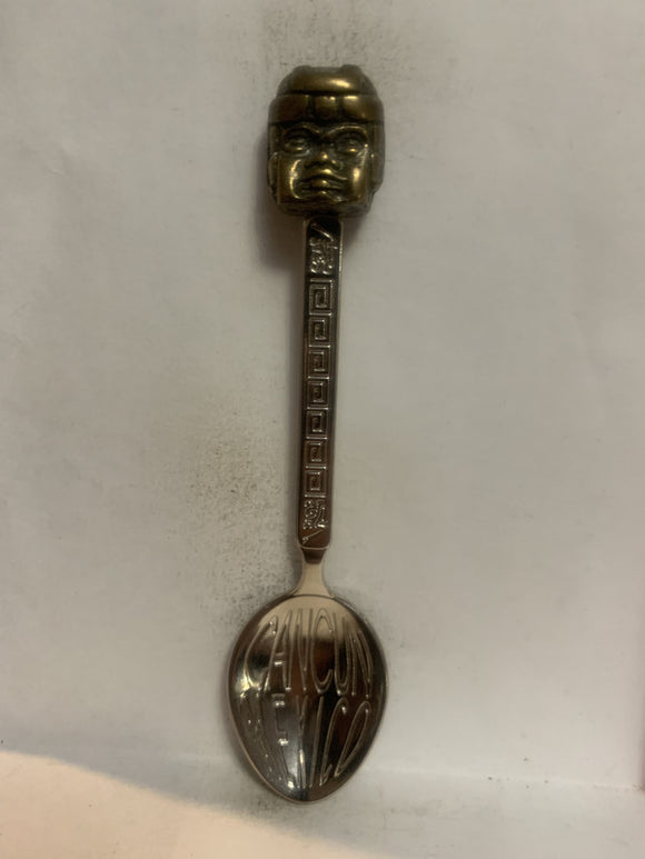 Cancun Mexico Mask Souvenir Spoon
