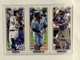 #TPC4C 4B 4A Teoscar Hernandez Vladimir Guerrero Jr Bo Bichette Toronto Blue Jays 2022 Topps Opening Day Baseball Card