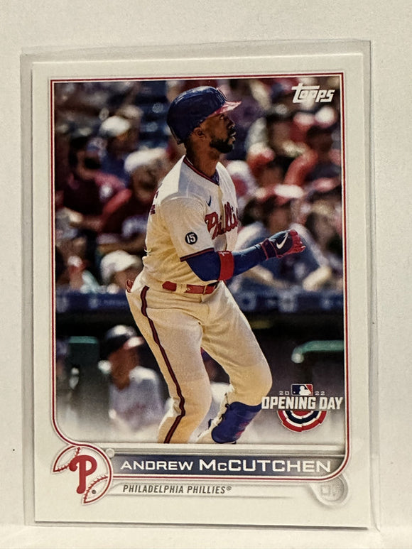 #36 Andrew McCutchen Philadelphia Phillies 2022 Topps Opening Day Baseball Card
