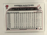 #36 Andrew McCutchen Philadelphia Phillies 2022 Topps Opening Day Baseball Card