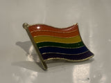 Rainbow Flag Lapel Hat Pin DC