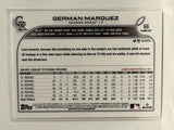 #66 German Marquez Colorado Rockies 2022 Topps Opening Day Baseball Card