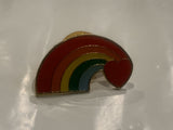 Rainbow Heart Lapel Hat Pin DC