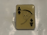 Ace of Spades Skull and Cross Bones Lapel Hat Pin DC