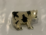Black & White Diary Cow Holstein Lapel Hat Pin DC