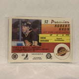 #52 Robert Kron Vancouver Canucks   1991-92 O-Pee-Chee Hockey Card A2Q