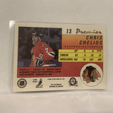 #13 Chris Chelios Chicago Blackhawks   1991-92 O-Pee-Chee Hockey Card A2Q