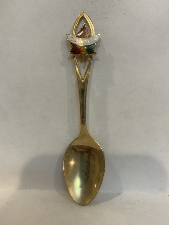 Trail BC Canada Maple Leaf Souvenir Spoon