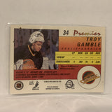 #34 Troy Gamble Vancouver Canucks   1991-92 O-Pee-Chee Hockey Card A2R