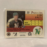 #33 Link Gaetz Minnesota North Stars   1991-92 O-Pee-Chee Hockey Card A2R