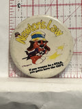 Newton's Law Puppy Cartoon Button Pinback
