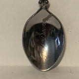 Red Deer October Pom Pom Flower Alberta collectable Souvenir Spoon PM