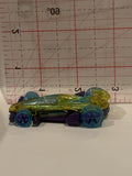 Clear Yellow Racer CFL02 2011 Hot Wheels Toy Diecast Car