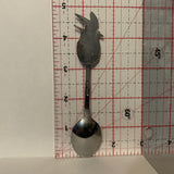 Red Deer October Pom Pom Flower Alberta collectable Souvenir Spoon PM