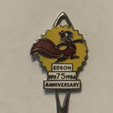 Edson 75th Anniversary 1911 1986 Squirrel Alberta collectable Souvenir Spoon PM