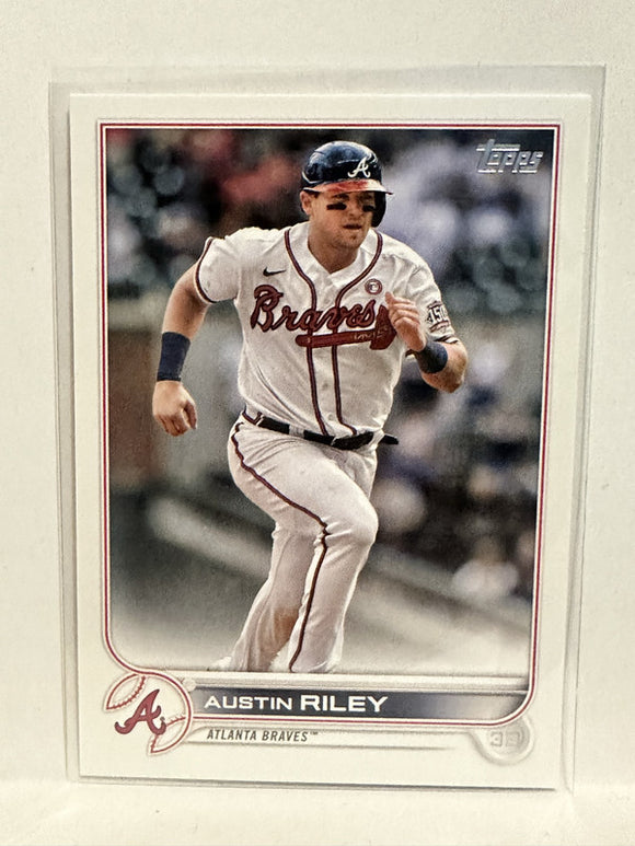 #115 Austin Riley Atlanta Braves 2022 Topps Series One Baseball Card
