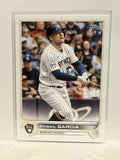 #92 Avisail Garcia Milwaukee Brewers 2022 Topps Series One Baseball Card