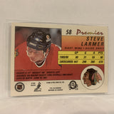 #58 Steve Larmer Chicago Blackhawks   1991-92 O-Pee-Chee Hockey Card A2S
