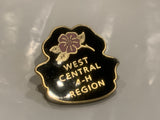 West Central 4-H Region Rose Flower Lapel Hat Pin DD
