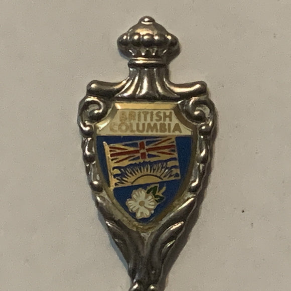 Prince George BC Flag Dogwood Flower collectable Souvenir Spoon PM