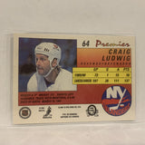 #64 Craig Ludwig New York Islanders   1991-92 O-Pee-Chee Hockey Card A2S