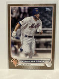 #166 Patrick Mazeika Rookie 1939/2022 Gold New York Mets 2022 Topps Series One Baseball Card