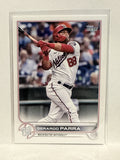 #220 Geraroo Parra Washington Nationals 2022 Topps Series One Baseball Card